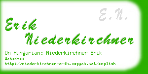 erik niederkirchner business card